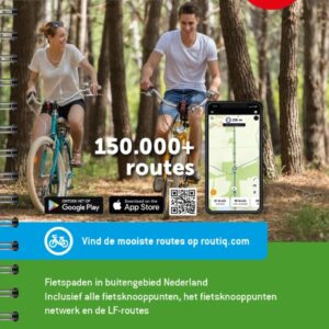 Atlas pratique vélo des Pays-Bas avec cartes au 1/75 000 de l'ensemble du réseau cyclable hollandais et réseau de noeuds.