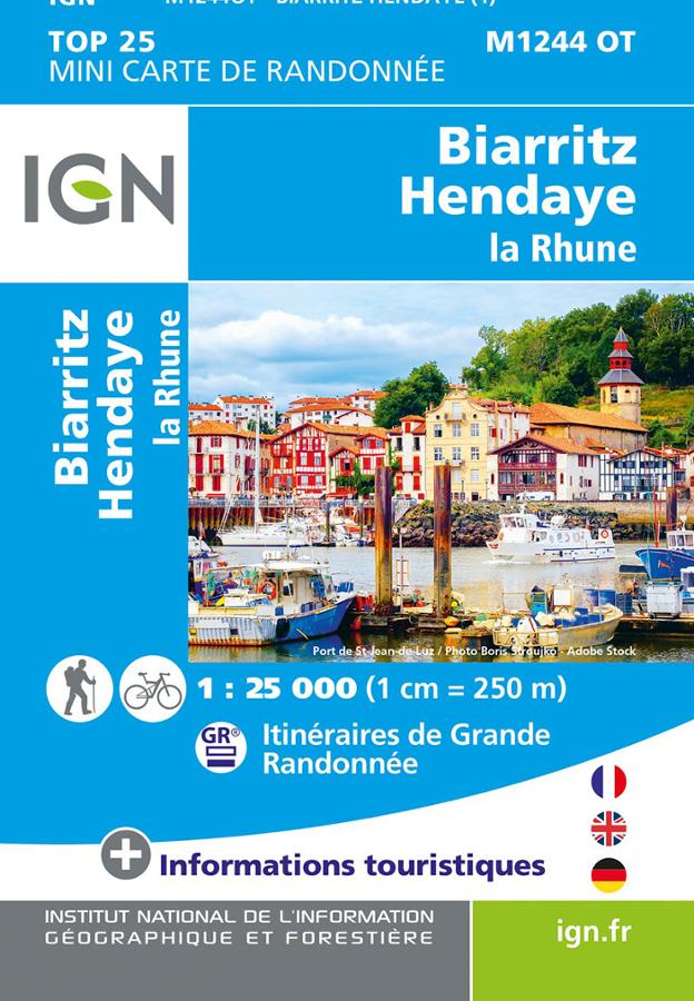 Biarritz Hendaye carte IGN M12440TIGN.