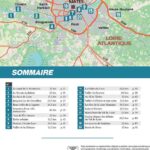 carte détaillée de nantes avec le sommaire des itinéraires des Boucles a velo autour de Nantes