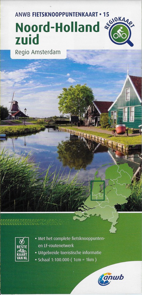 Carte ANWB 15 Noord-holland zuid - Les Pays Bas à vélo