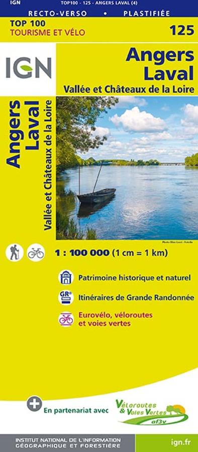 Carte IGN 125 - Angers, Laval