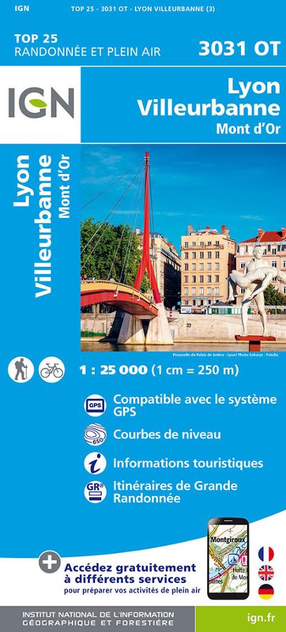 Carte IGN - Lyon, Villeurbanne