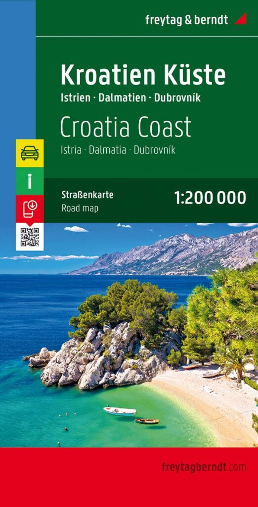 Carte de la Croatie : Côte Croate, Istrie, Dalmatie, Dubrovnik