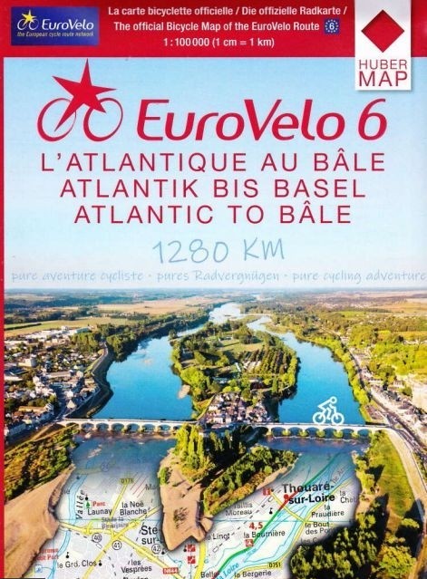 Cartes EuroVelo 6 - de l'Atlantique à Bâle à vélo
