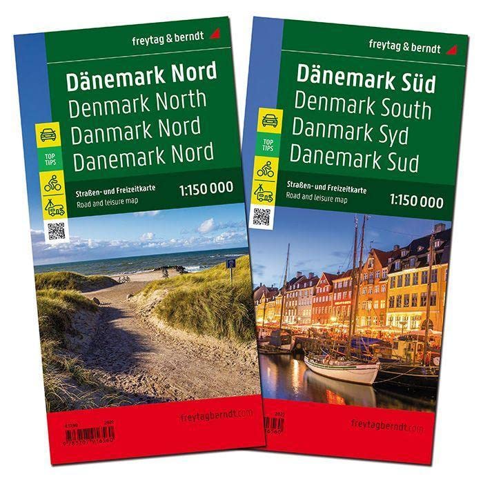 Cartes du Danemark Nord et Sud