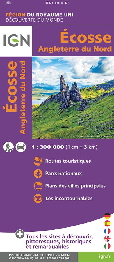 Ecosse Angleterre du Nord carte IGN.