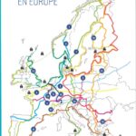 carte détaillée des 17 véloroutes en Europe 