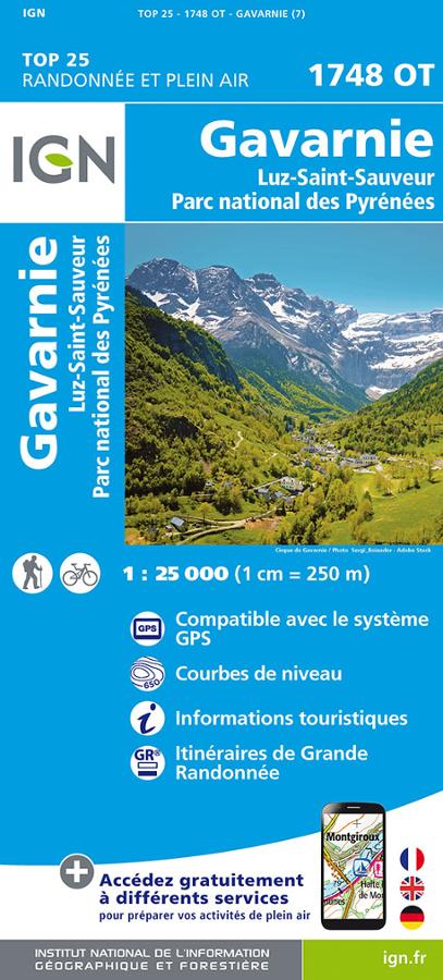Gavarnie Carte IGN TOP.