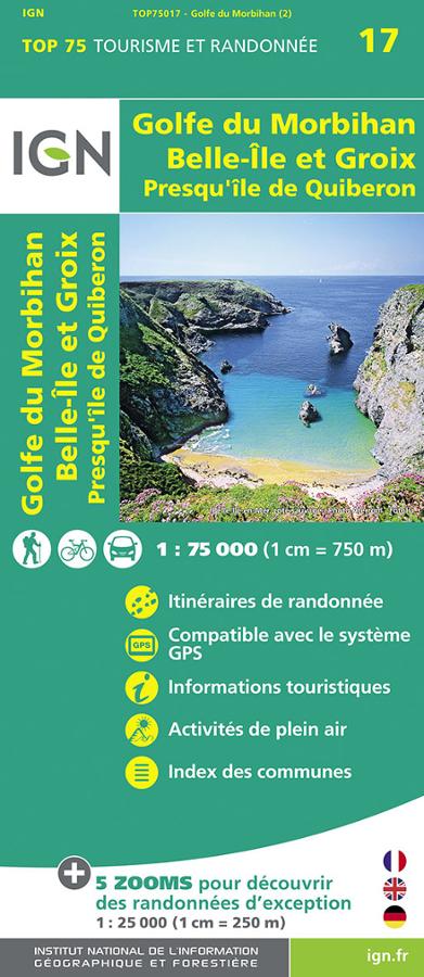 Golfe du Morbihan - Carte IGN TOP 75