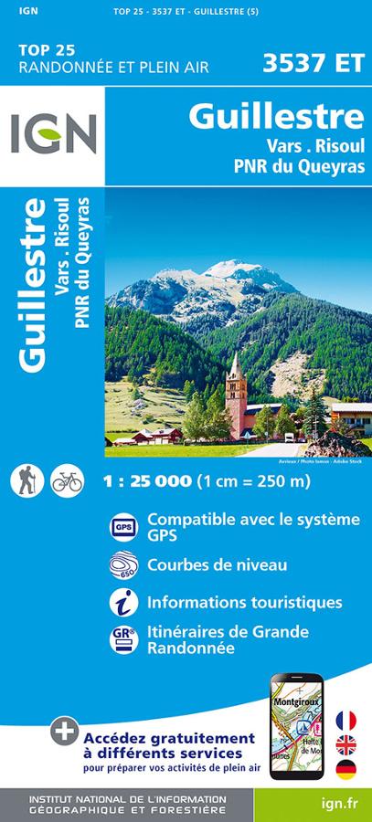 Guillestre PNR du Queyras Carte IGN TOP.