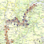 carte de La ViaRhona Du lac Leman a la Méditerranée