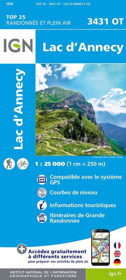 Lac d Annecy IGN TOP.