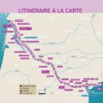 carte avec itinéraire du canal des 2 mers de l atlantique a la méditerranée
