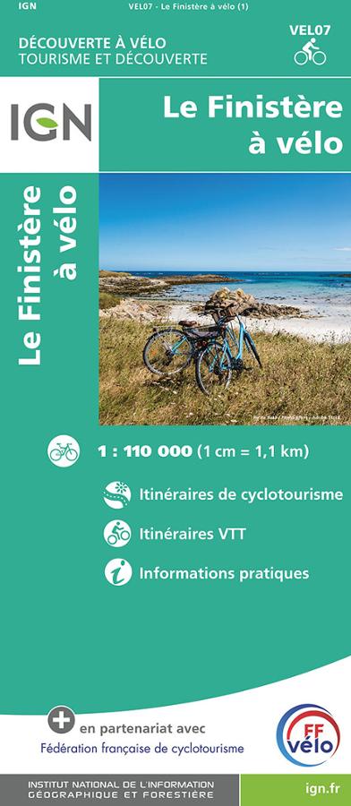 Le Finistere a velo carte IGN velo7IGN.