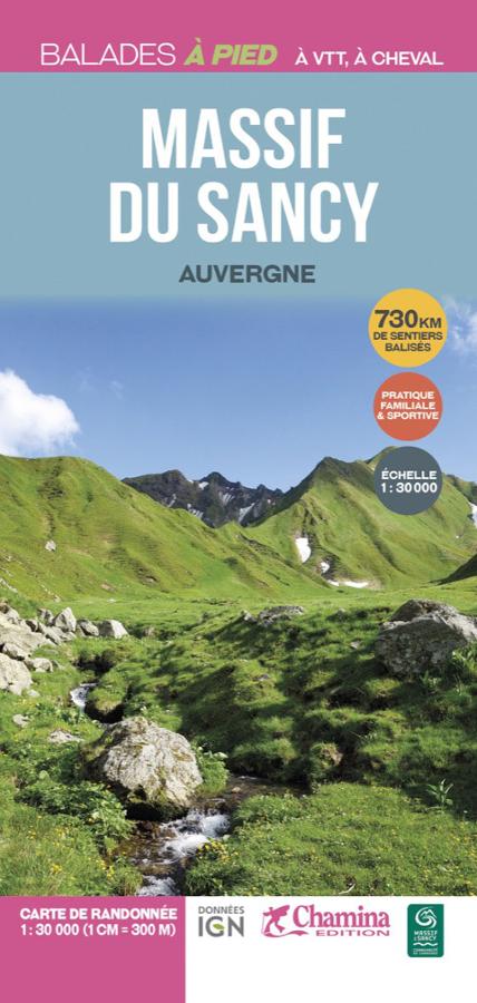 Le Massif du Sancy la carte.