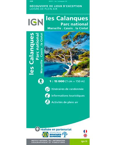 Les Calanques - Parc national - carte IGN