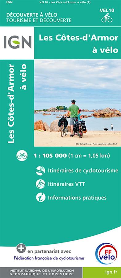 Les Côtes-d'Armor à vélo - carte IGN