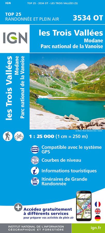 Les Trois Vallees IGN TOP.