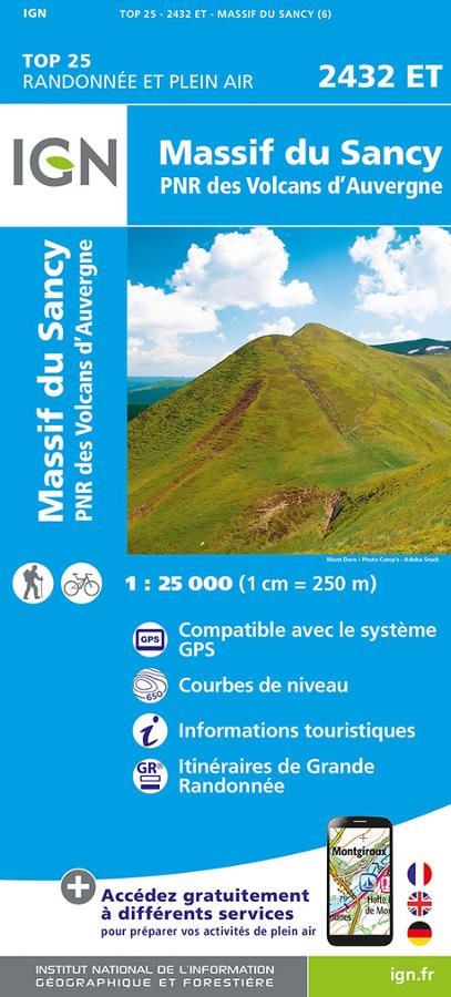Massif du Sancy PNR des Volcans d Auvergne IGN TOP.