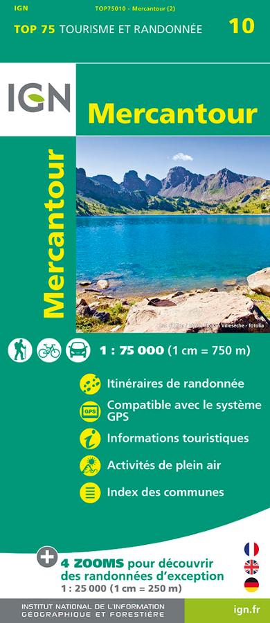 Carte TOP75 IGN Mercantour