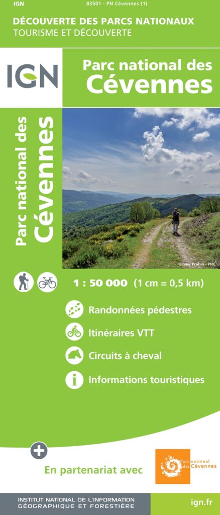 Parc National des Cévennes - carte IGN