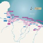 carte avec les itineraires des Plages du débarquement a vélo
