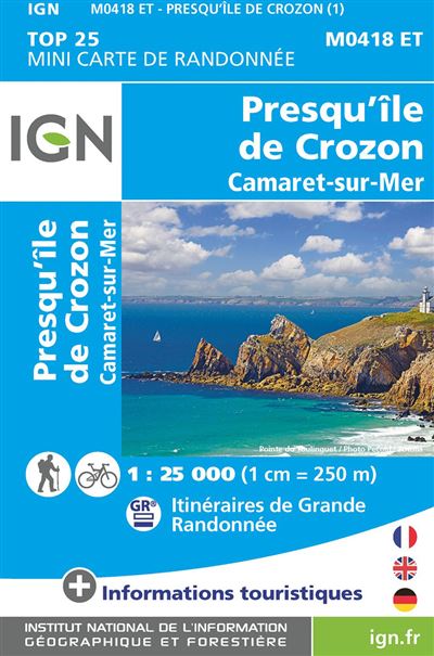 Presqu ile de Crozon Camaret sur Mer Mini carte IGN M.