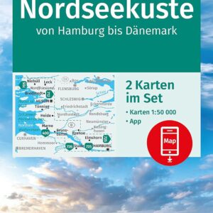 Route de la Mer du Nord Nordseekuste carte randonnee Kompass.