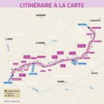 carte avec les itinéraires de la Vallée du Loir a vélo