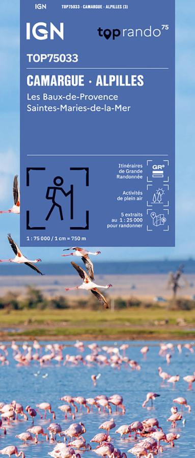 Carte Camargue - Alpilles - carte IGN TOP75