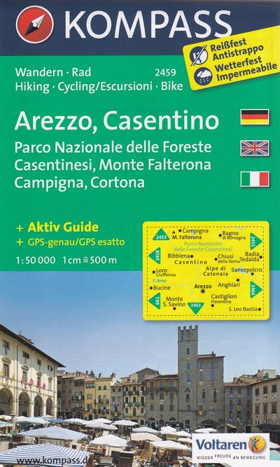 Carte d'Italie : Arezzo, Casentino