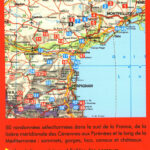 Guide de randonnées Rother sur le Languedoc-Roussillon avec sélection de 50 itinéraires entre les Cévennes méridionales et les Pyrénées orientales.