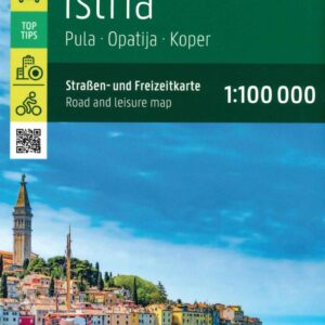 Une carte touristique et vélo pour accompagner votre séjour sur les routes côtières de l'Istrie. Un livret fournit et quelques zoom sur des centres-villes.