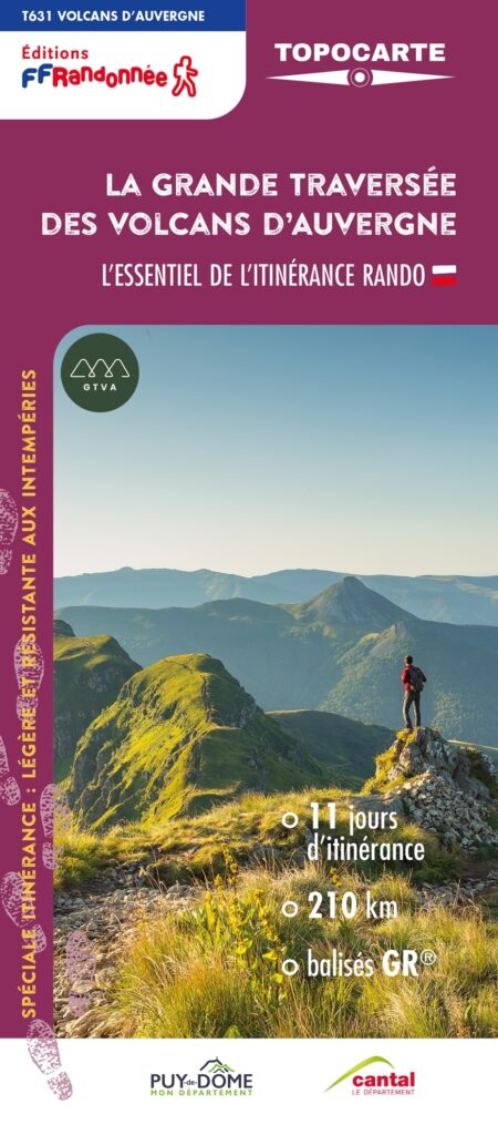 FFRP map- The great crossing of the Auvergne volcanoes