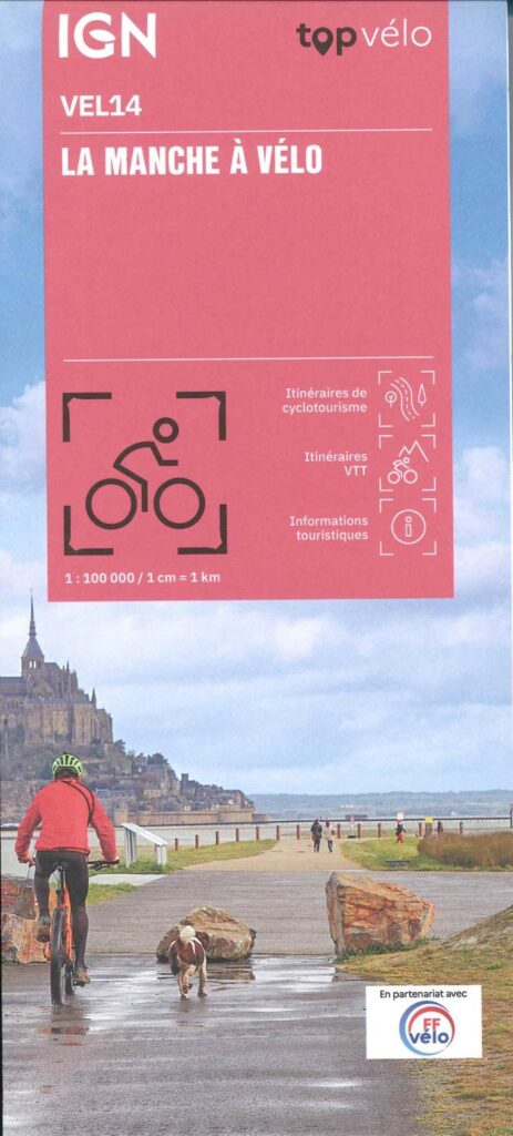 The English Channel by bike - IGN 1/100,000