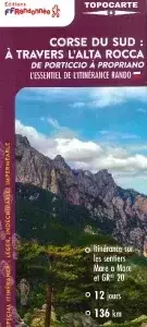 Carte FFRP Corse du Sud - A travers l'Alta Rocca - Très détaillée au 1/50 000