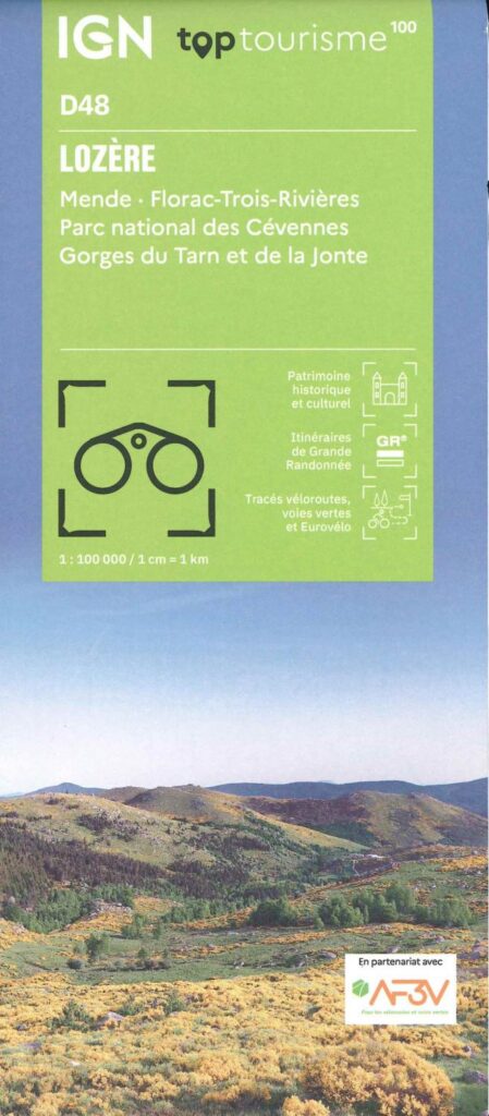 Carte pour préparer votre voyage en Lozère avec les PNR de Lorraine et des Vosges du Nord. Elle regroupe les GR, les véloroutes, voies vertes et Eurovélos.
