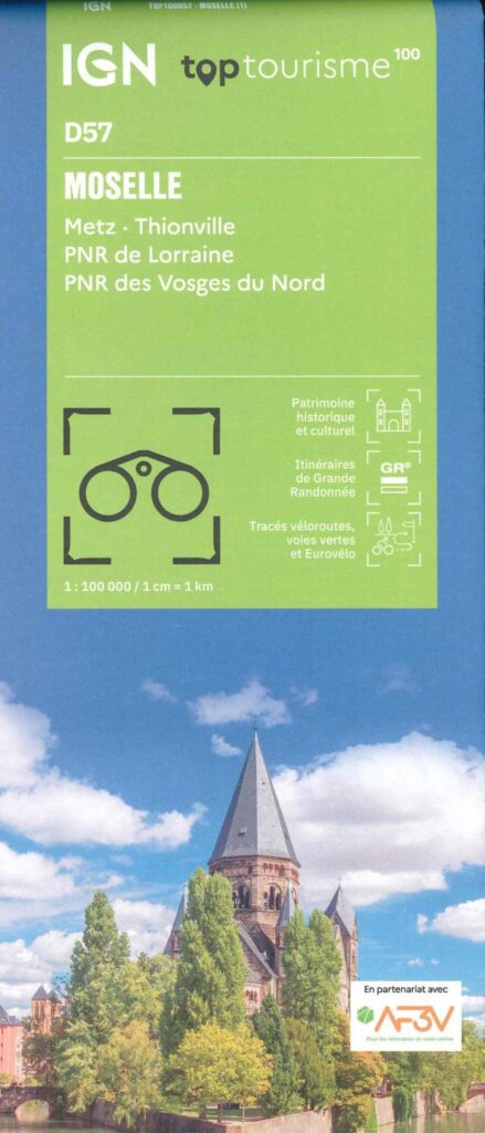 Discover the Moselle department in France. Find long-distance hiking routes, cycle routes, greenways and roadways on this map.