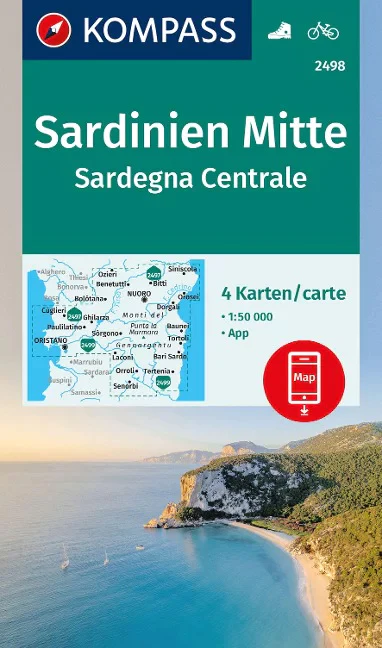 Lot 4 Cartes - Sardaigne Centrale - Echelle 1/50 000