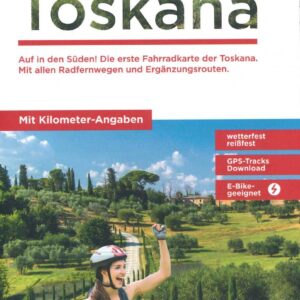 Carte Cyclabe - La Toscane Echelle 1/150 000