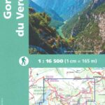 Randonnées pédestres dans les Gorges du Verdon - Carte IGN 1/16 500