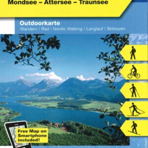 Carte-de-Salzkammergut-St-Wolfgang-Bad-Ischl-Lac-Mond-Atter-Traun-9783259007235