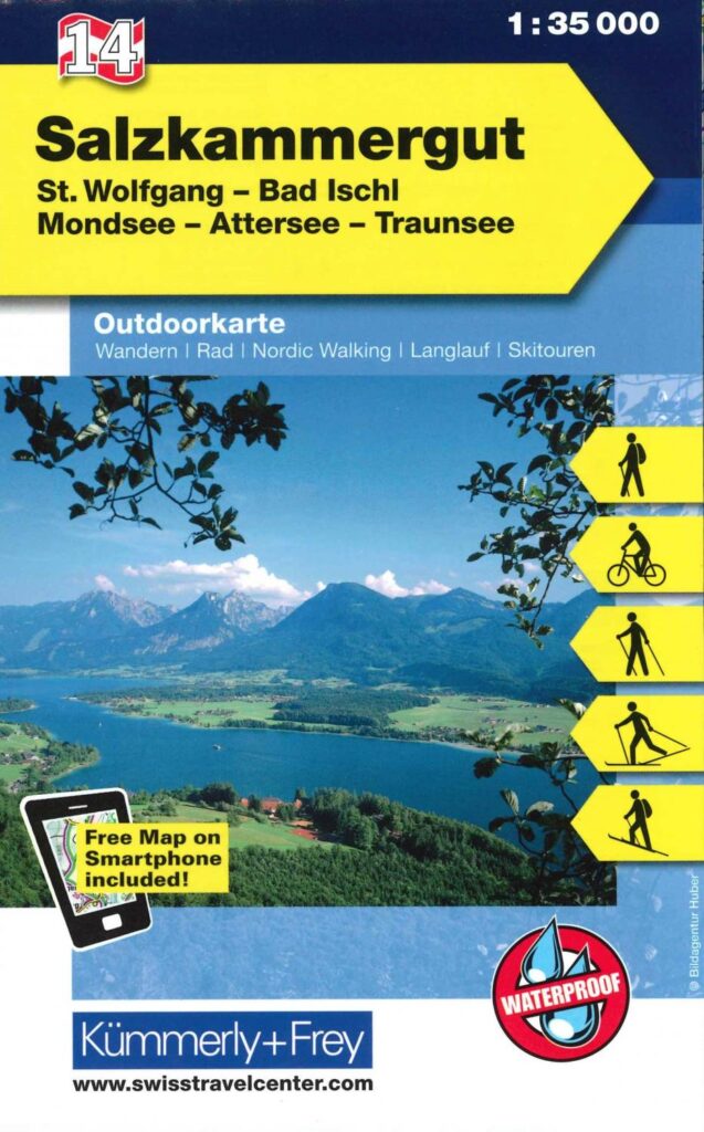 Carte-de-Salzkammergut-St-Wolfgang-Bad-Ischl-Lac-Mond-Atter-Traun-9783259007235