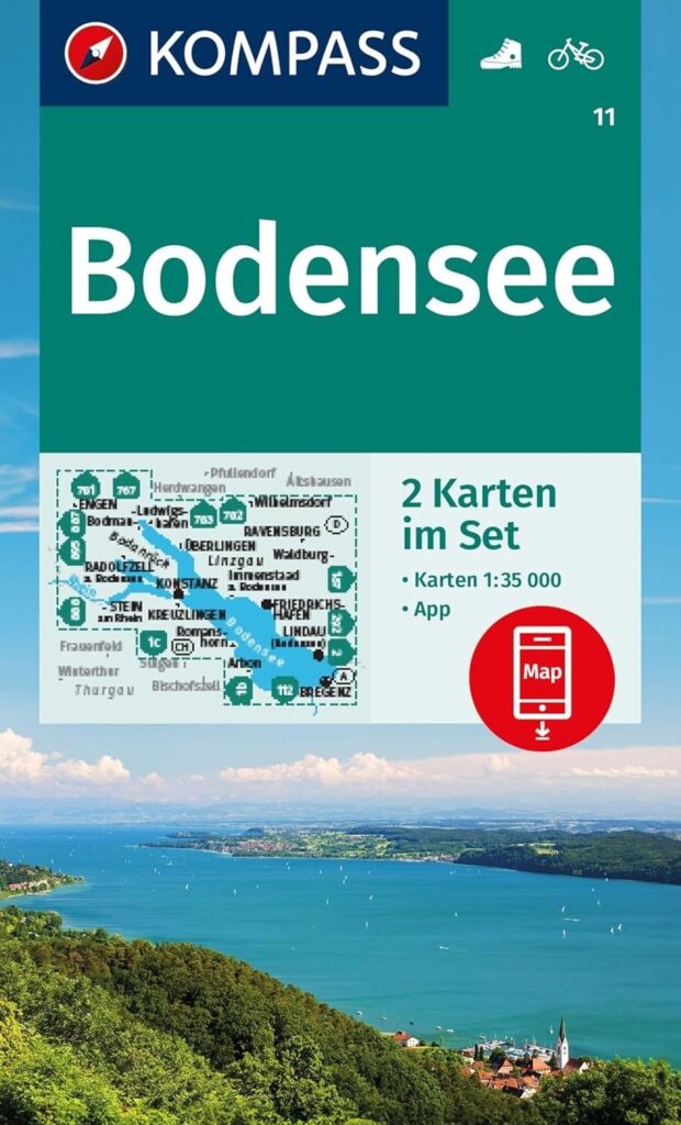 carte de randonnée Bodensee lac de constance Kompass
