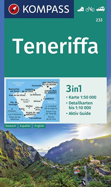 carte randonnée Kompass Ténérife et îles Canaries